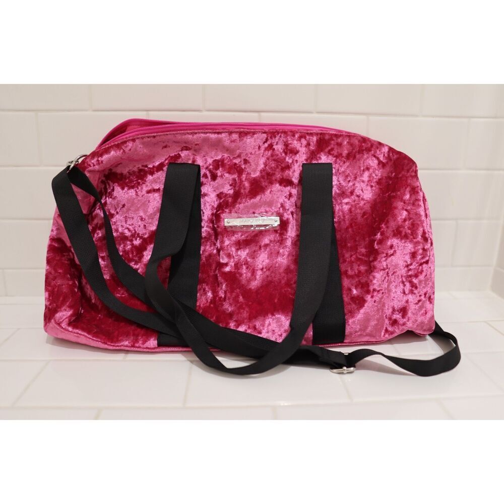 Mary Kay Pink Velvet Tote Bag with Black Straps